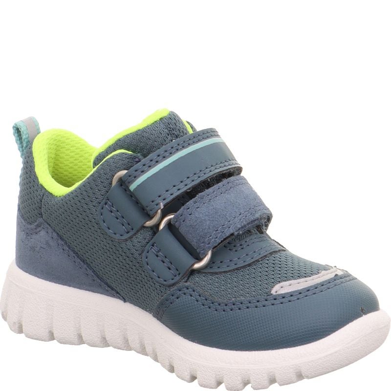 Superfit SPORT7 MINI Jungen Sneaker low - Material: Leder/Sonstiges Material/Textil in Blau