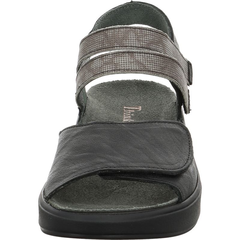 Think MEGGIE Strap sandal - Material: Leather in Black