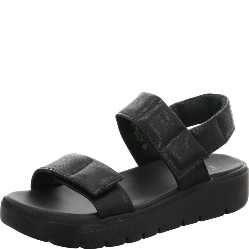 Think SING LIGHT Plateau sandal - Material: Leather in Black