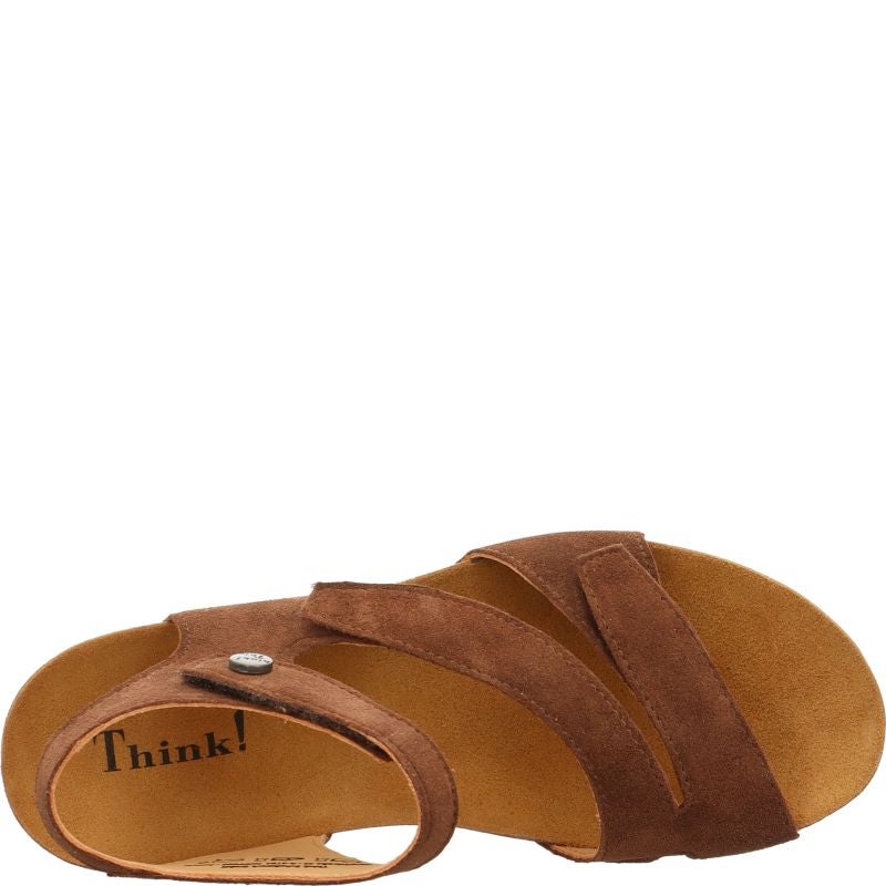 Think DUMIA Strap sandal - Material: Leather in Brown