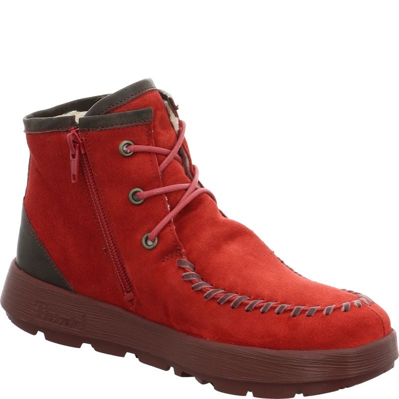 Think! COMODA Damen Ankle Boots - Material: Leder in Rot