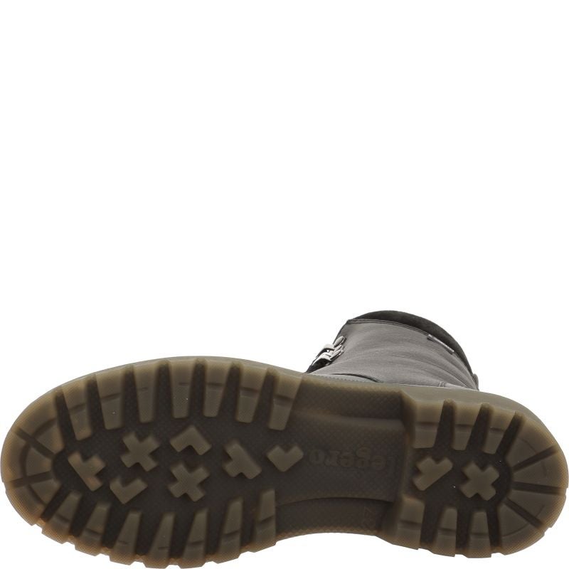 legero MONTA Damen Schnürboots - Material: Leder in Schwarz