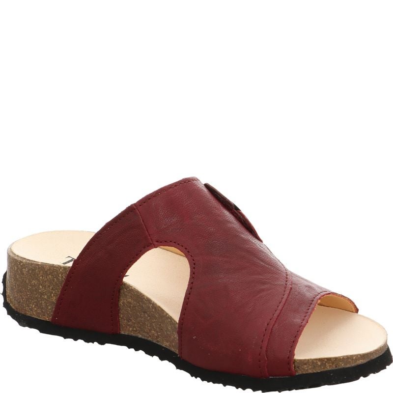 Think! MIZZI Damen Pantolette - Material: Leder in Rot