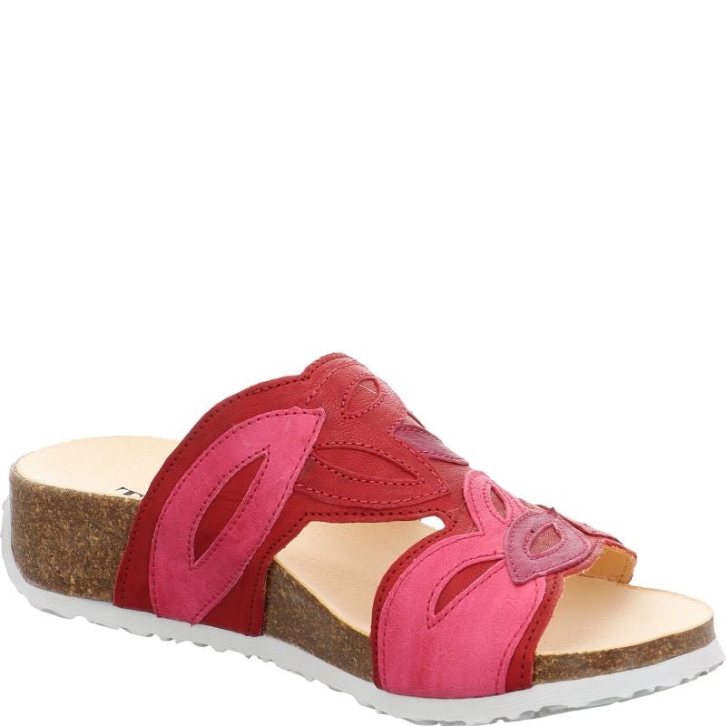 Think! MIZZI Damen Pantolette - Material: Leder in Rot