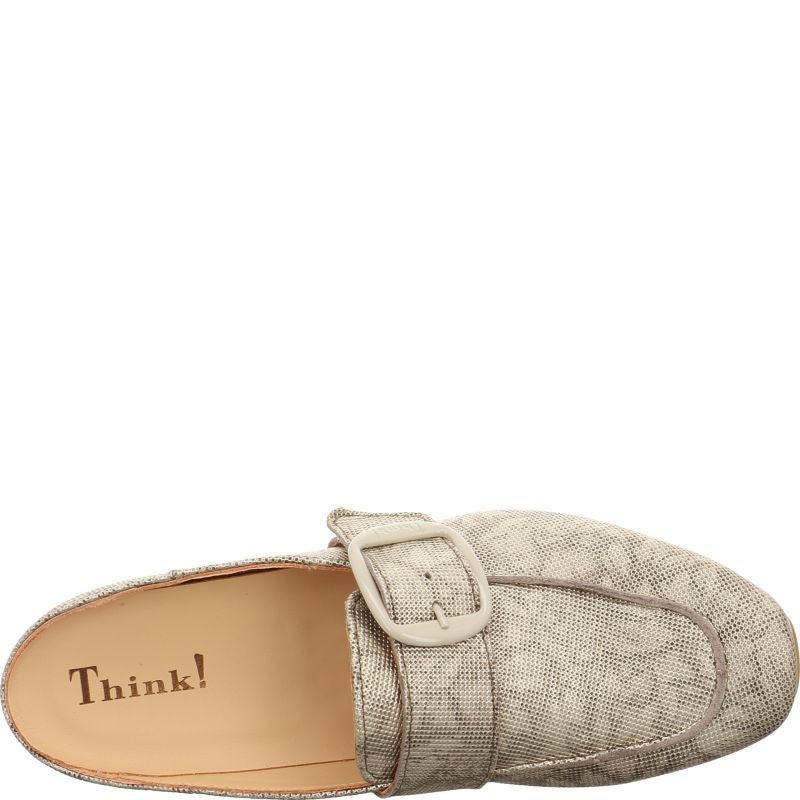 Think! GAUDI Damen Pantolette - Material: Leder in Grau