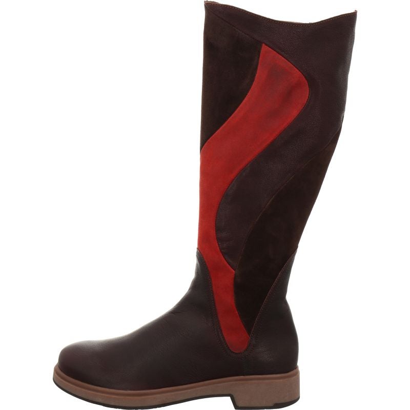 Think COGITA Woman Boot - Material: Leather in Red