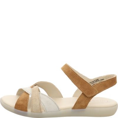 Think! NATURE SAND Damen Riemchensandale - Material: Leder in Braun