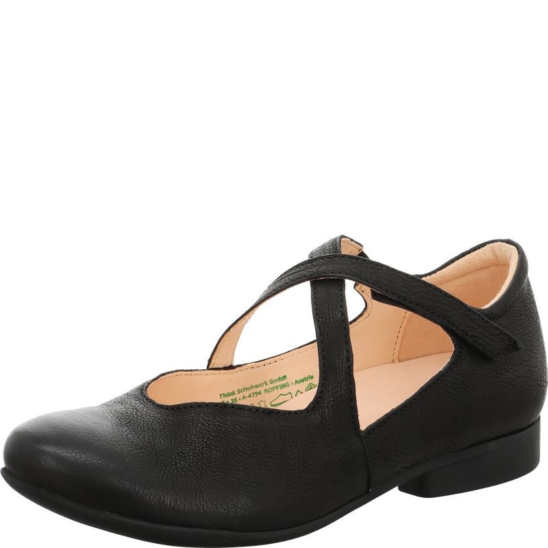 Think! GUAD2 Damen Ballerina - Material: Leder in Schwarz