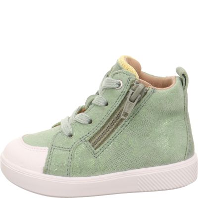 Superfit SUPIES Mädchen Sneaker high - Material: Leder/Textil in Grün