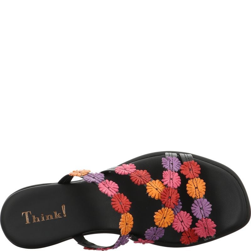 Think! VIVI Damen Pantolette - Material: Leder in Schwarz