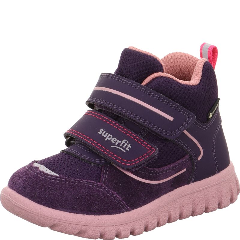 Superfit SPORT7 MINI Girls Sneakers high - Material: Leder/Sonstiges Material/Texti in Purple
