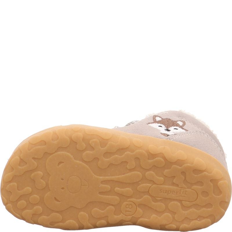 Superfit FLUMMI Unisex | Boys Sneakers high - Material: Leather in Beige