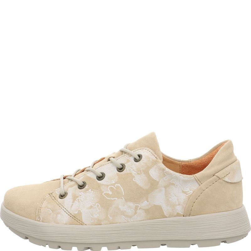 Think COMODA Lace up shoe - Material: Leather in Beige