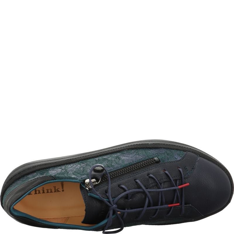Think! KUMI Damen Sneaker low - Material: Leder in Blau