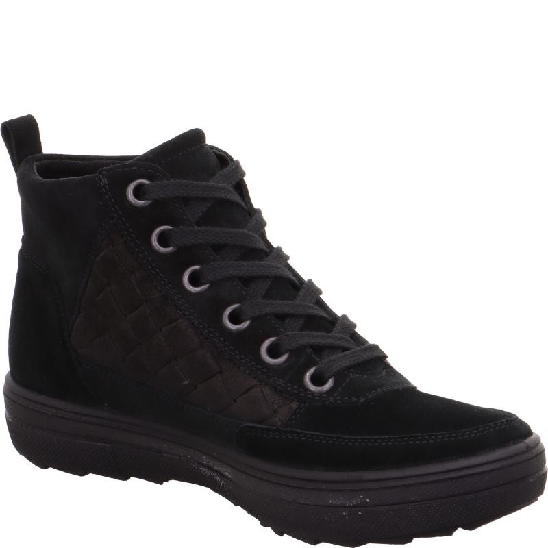 Legero MIRA Damen Sneaker high - Material: Leder in Schwarz