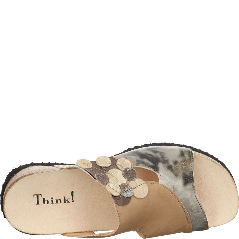 Think MIZZI DAMEN Mules - Material: Leather in Multicolored
