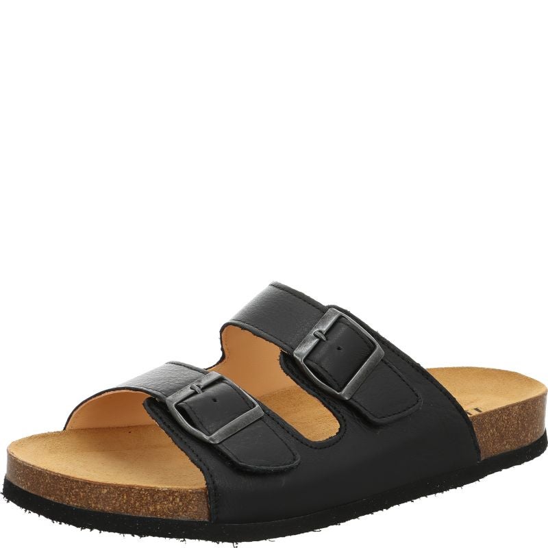 Think WOLFI Men Mules - Material: Leather in Black