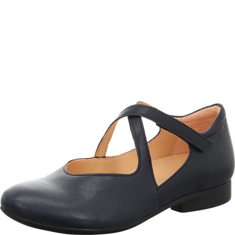 Think GUAD2 Woman Ballerina - Material: Leather in Blue