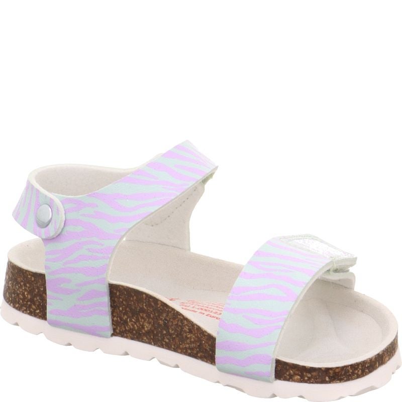 Superfit FUSSBETTPANTOFFEL Girls Sandal - Material: Sonstiges Material in Green