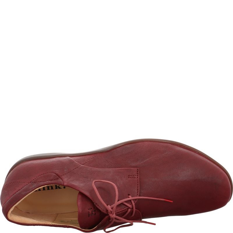 Think STONE HERREN Men Lace up shoe - Material: Leather in Red
