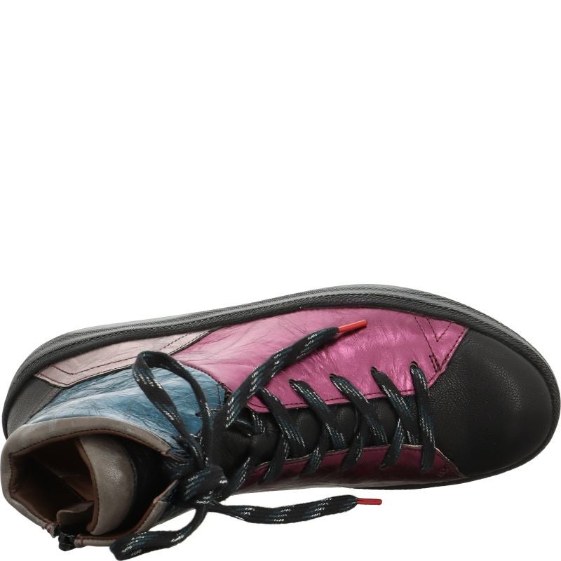 Think KUMI Woman Sneakers high - Material: Leather in Black