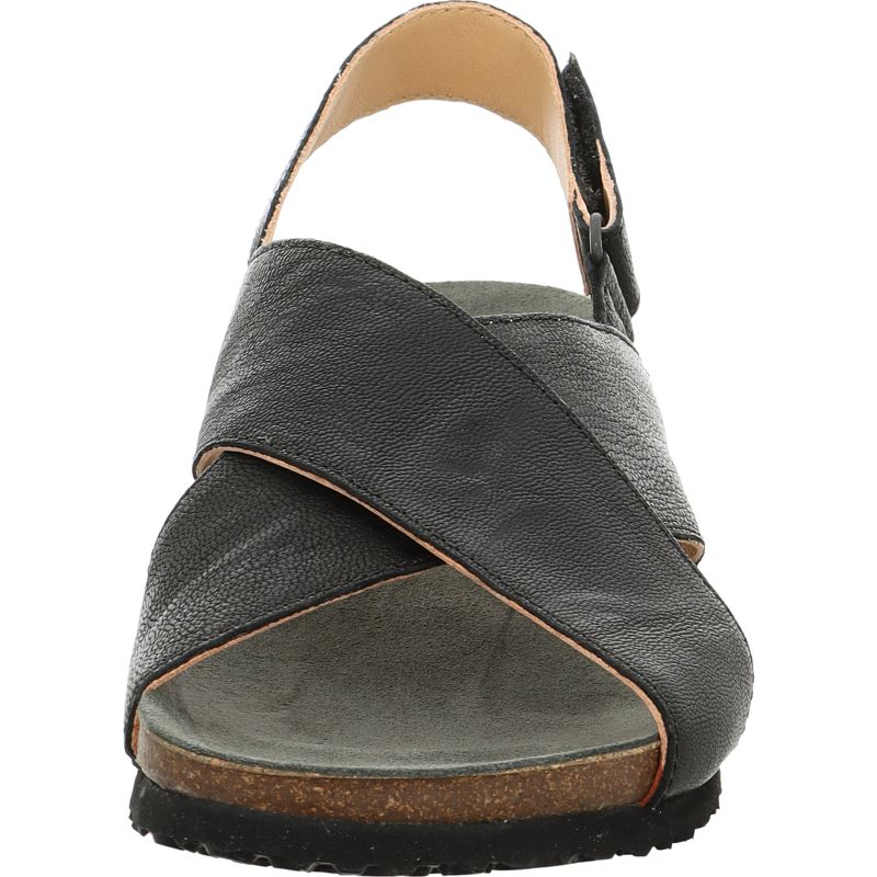 Think JULIA DAMEN Woman Strap sandal - Material: Leather in Black