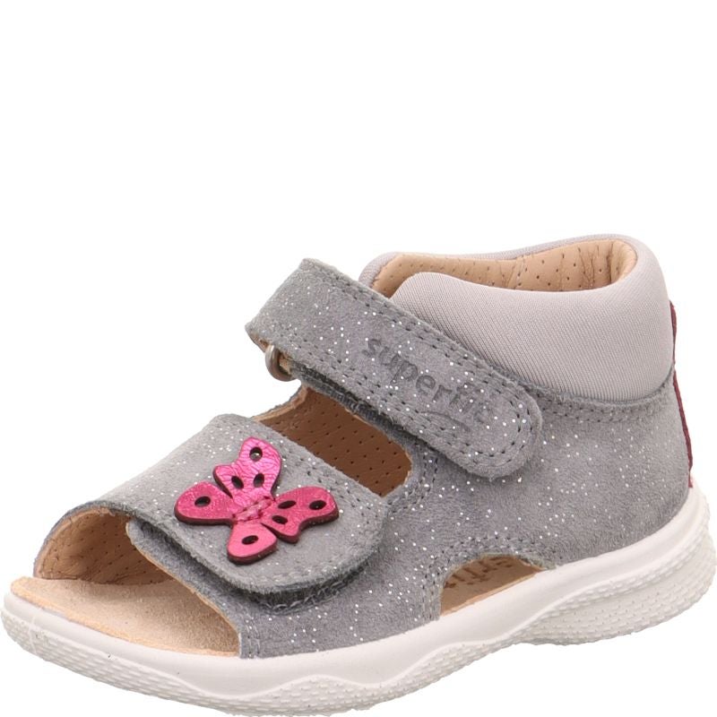 Superfit POLLY Girls Sandal - Material: Leather/Textil in Grey