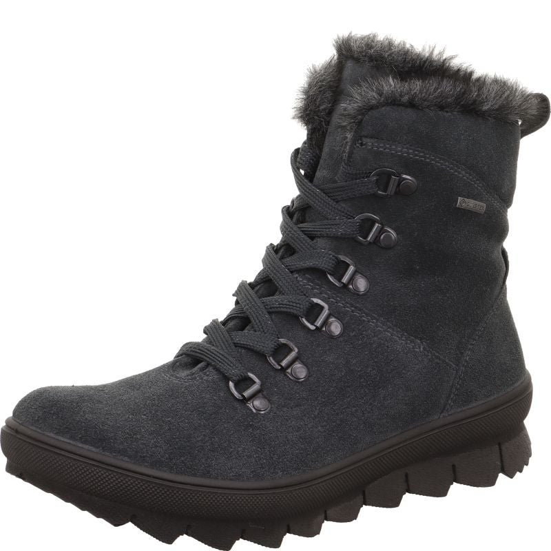 Legero NOVARA Damen Schnürboots - Material: Leder in Grau