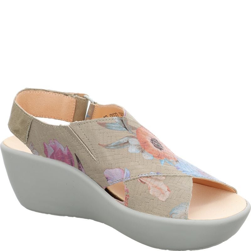 Think KATE Woman Plateau sandal - Material: Leather in Multi Colour
