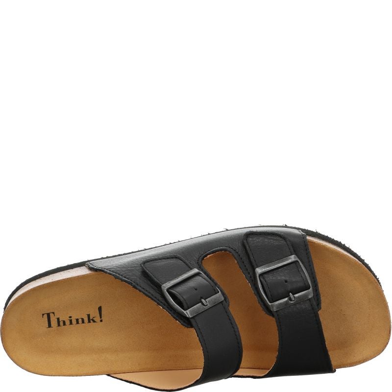 Think WOLFI Men Mules - Material: Leather in Black