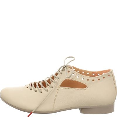 Think! GUAD2 Damen Schnürschuh - Material: Leder in Beige