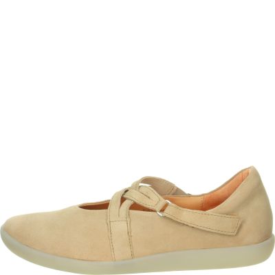 Think! NATURE Damen Ballerina - Material: Leder in Beige