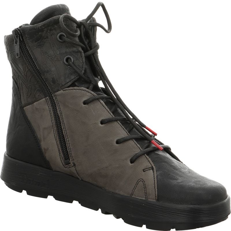 Think! COMODA Damen Stiefelette - Material: Leder in Schwarz