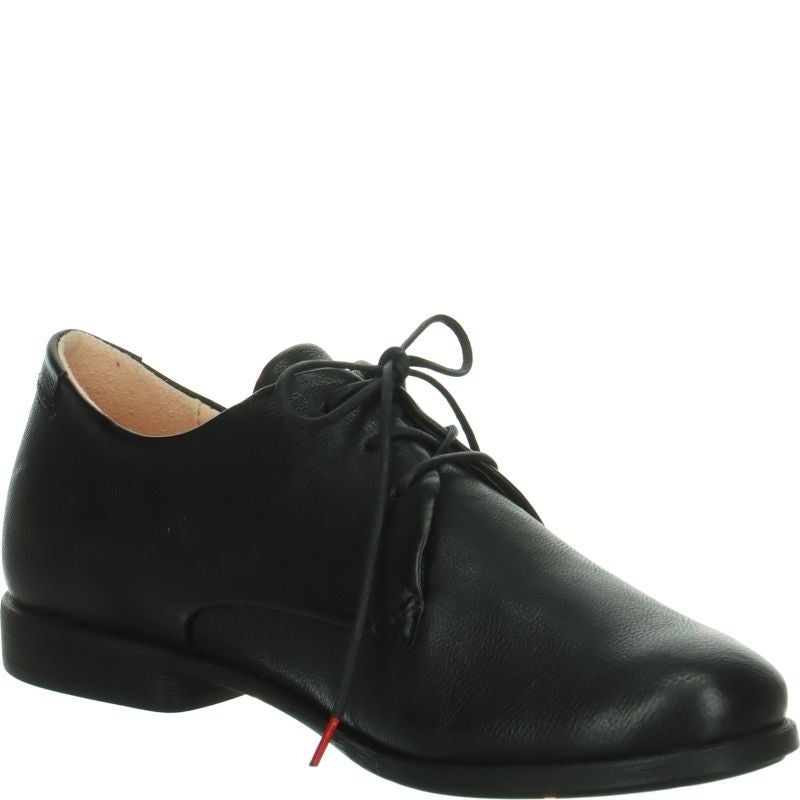 Think! AGRAT Damen Schnürschuh - Material: Leder in Schwarz