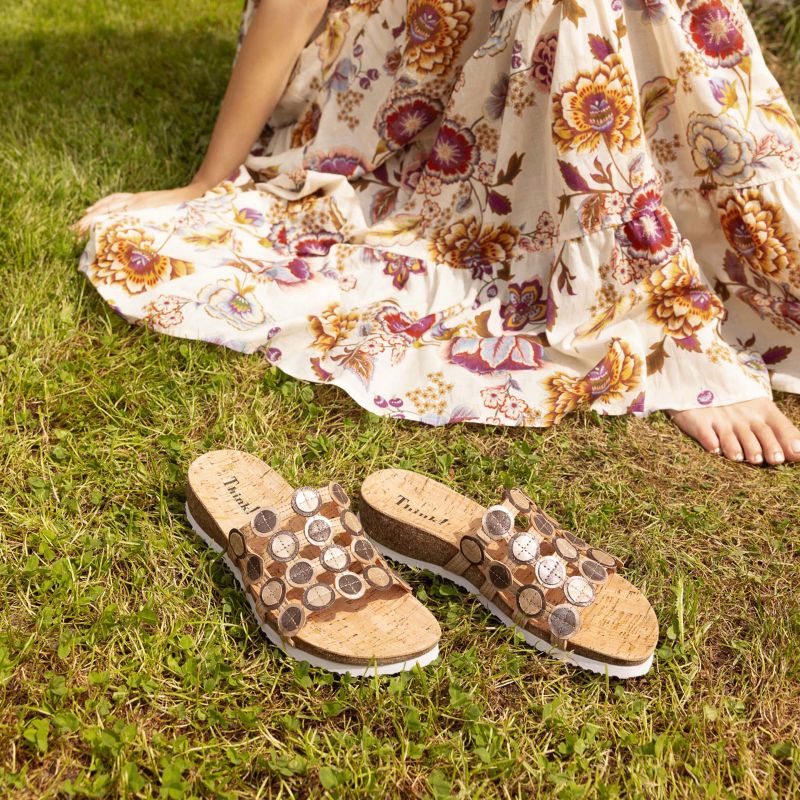 Think JULIA DAMEN Woman Mules - Material: Leather in Beige