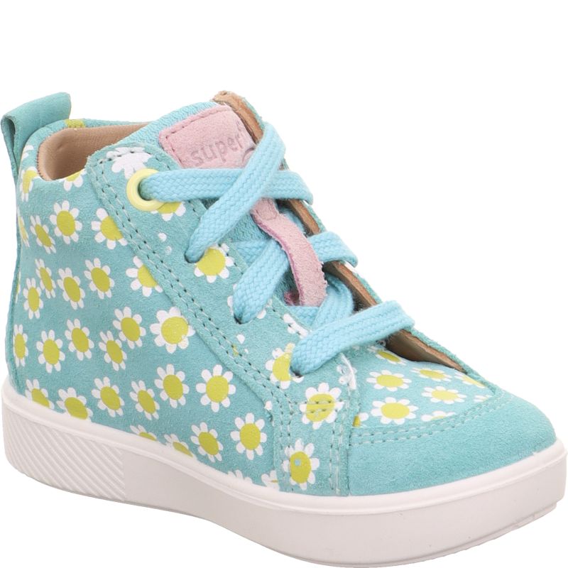Superfit SUPIES Mädchen Sneaker high - Material: Leder/Textil in Grün
