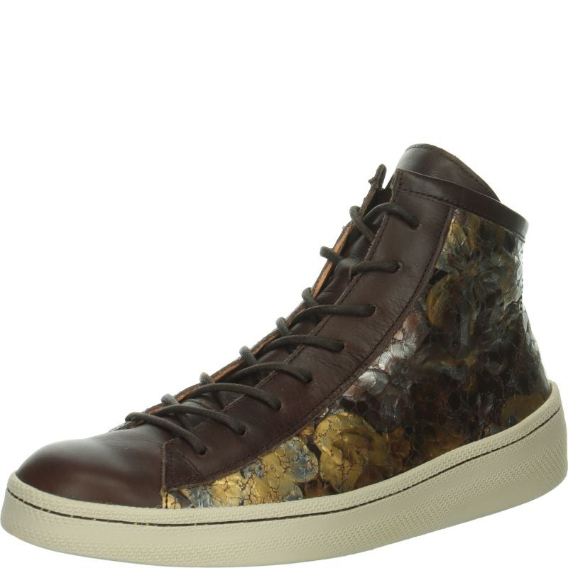Think KUMI Woman Sneakers high - Material: Leather in Brown
