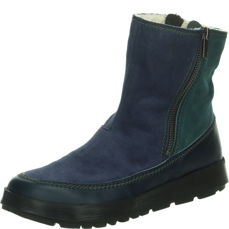Think COMODA Woman Ankle boot - Material: Leather in Blue