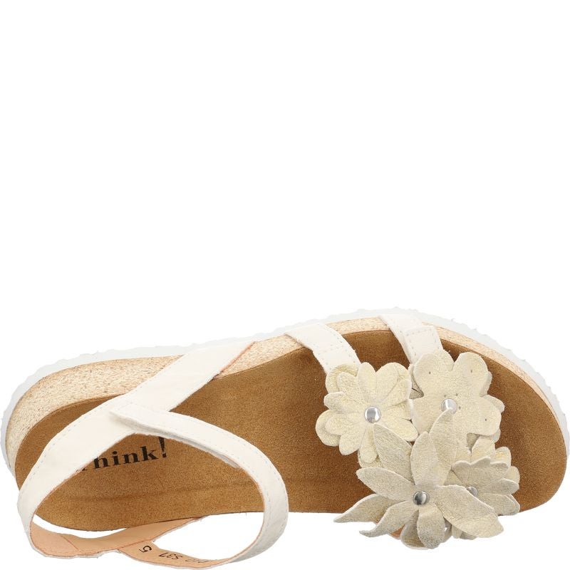 Think KOAK DAMEN Woman Strap sandal - Material: Leather in White
