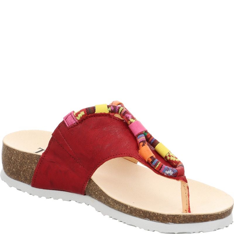 Think! JULIA Damen Pantolette - Material: Leder in Rot