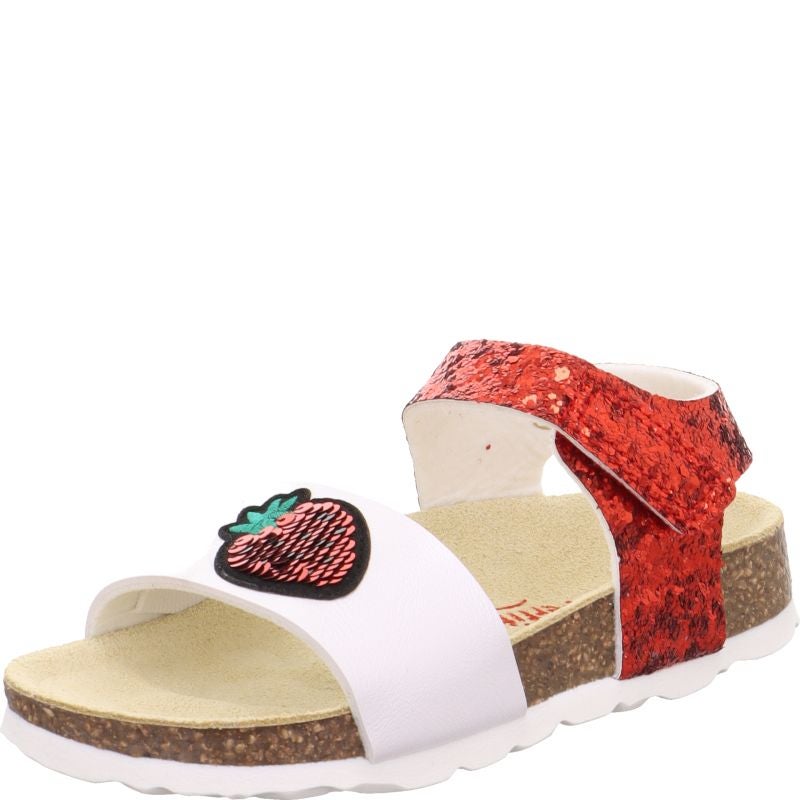 Superfit FUSSBETTPANTOFFEL Girls Sandal - Material: Sonstiges Material in Red