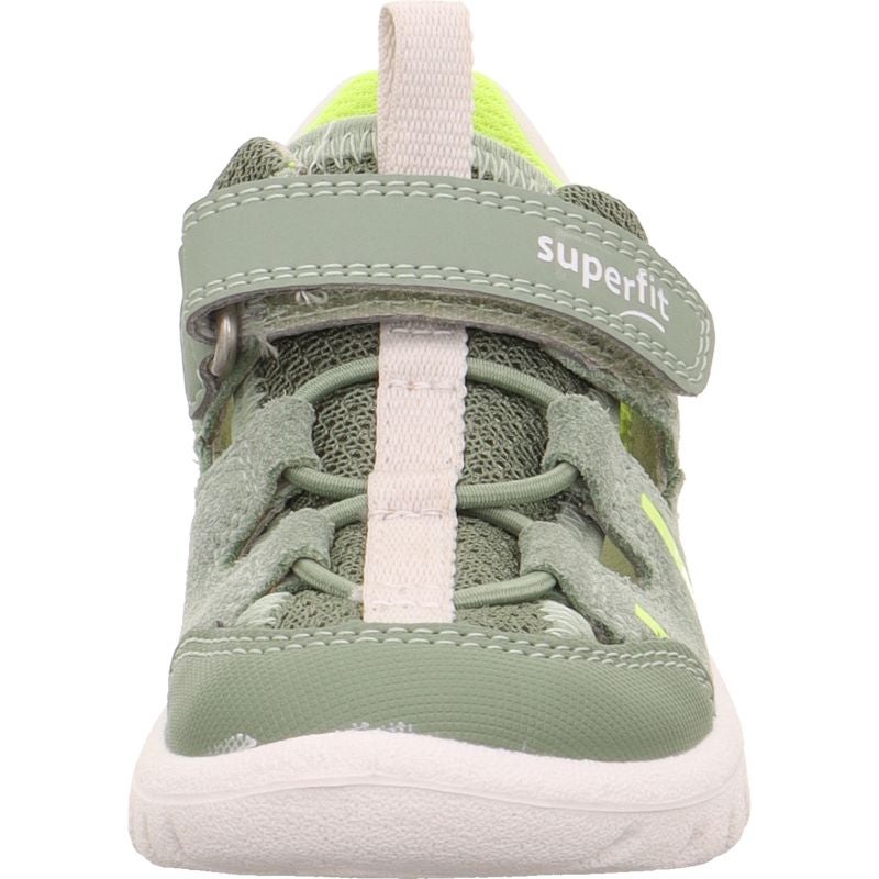 Superfit SPORT7 MINI Jungen Sneaker low - Material: Leder/Sonstiges Material/Textil in Grün