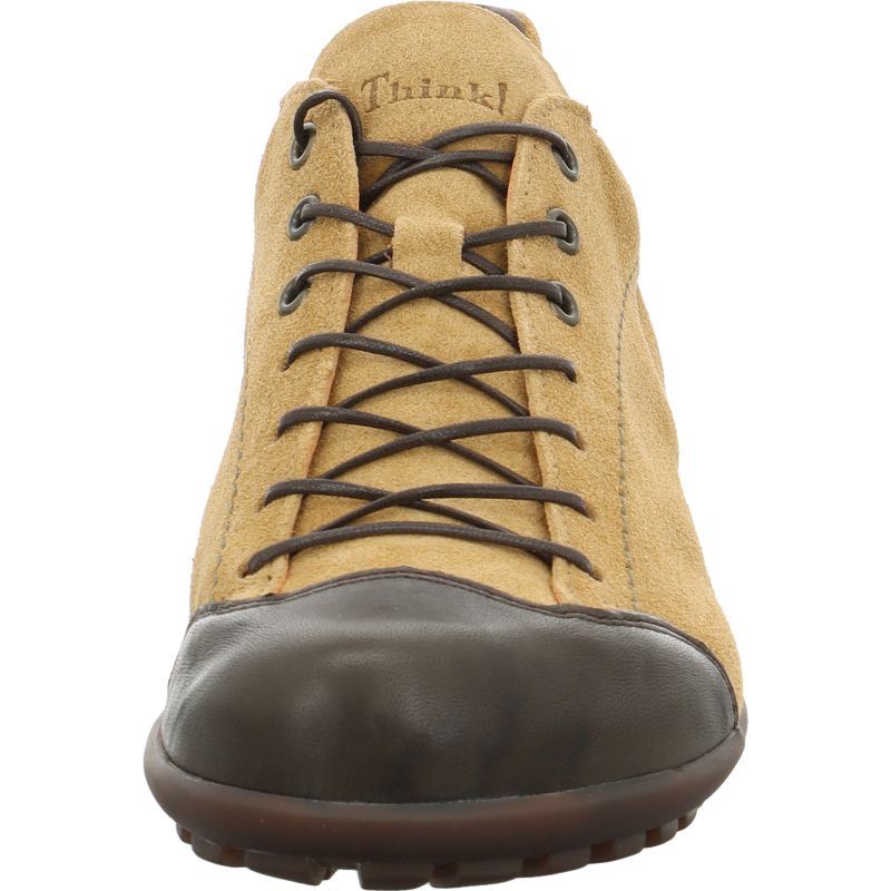 Think KONG HERREN Lace up shoe - Material: Leather in Beige