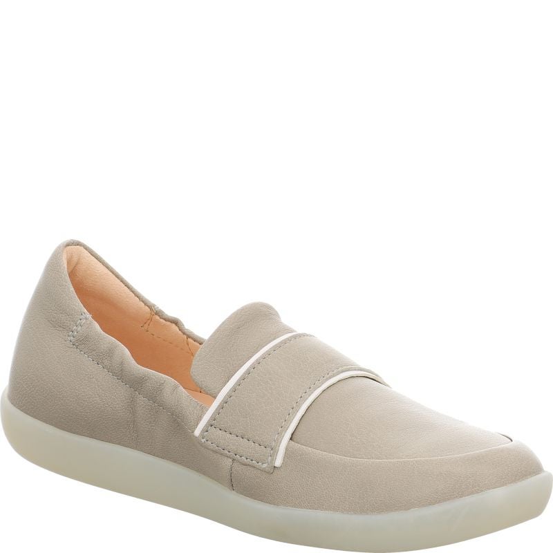 Think NATURE Woman Slipper - Material: Leather in Grey