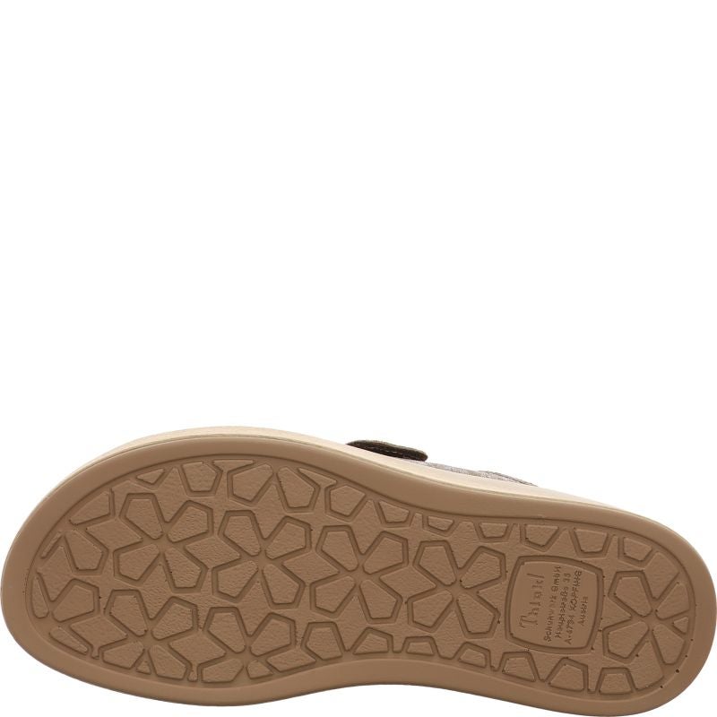 Think! MEGGIE Damen Pantolette - Material: Leder in Mehrfarbig