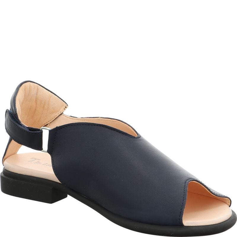 Think KAMAA Woman Strap sandal - Material: Leather in Blue