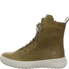 Think KUSABI Woman Lace-up boot - Material: Leather in Olive