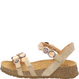 Think KOAK DAMEN Woman Strap sandal - Material: Leather in Beige