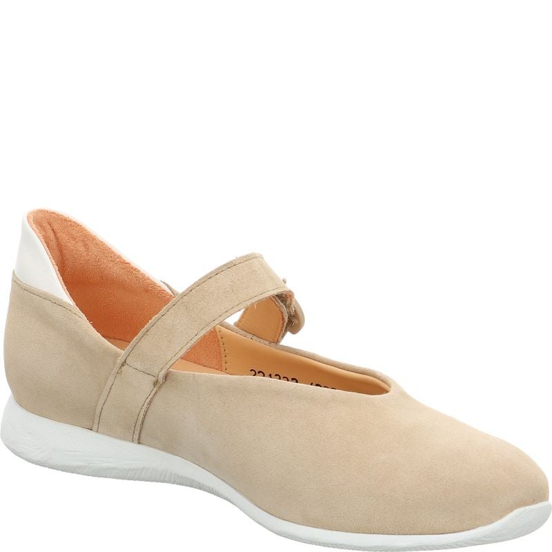 Think ALOA Ballerina - Material: Leather in Beige
