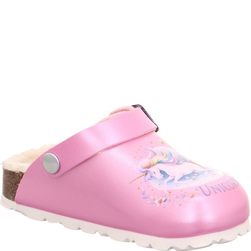 Superfit FUSSBETTPANTOFFEL Girls Clog - Material: Sonstiges Material in Pink